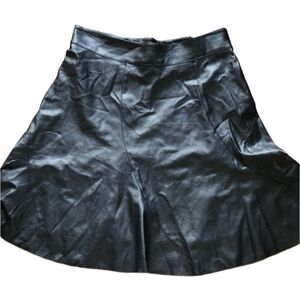 Bailey44 Anthropology 6 Black Leather Skirt